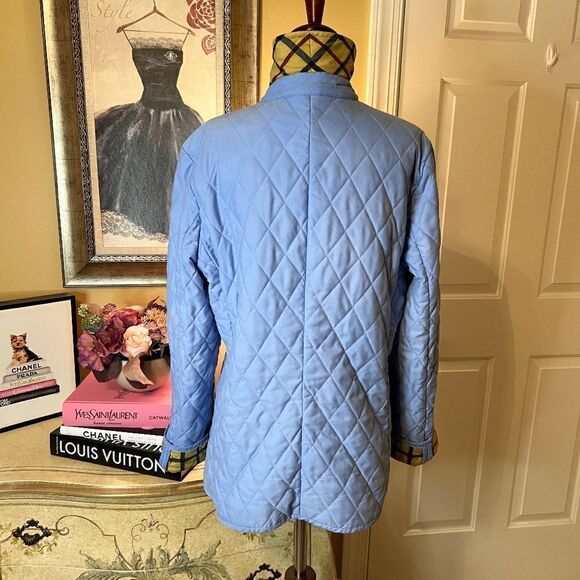 EEUC Women's Brooks Brothers Diamond Quilted Blue Jacket Size 6‎ - Picture 3 of 7